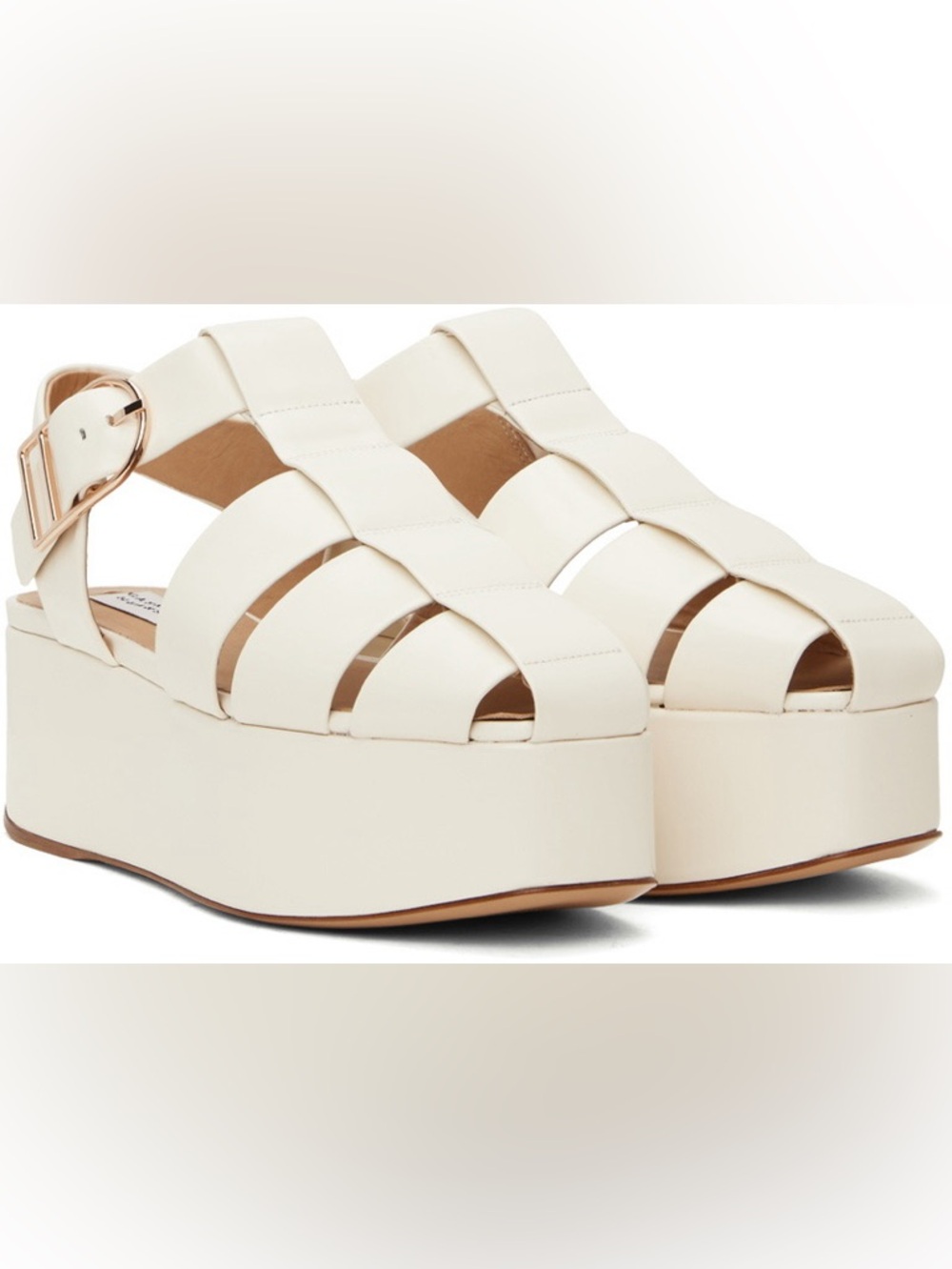 Gabriela Hearst Off-White Mila Plateau Sandals